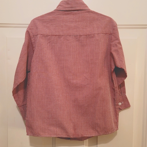 Boys Shirt, TFW, 5, Red/White Houndstooth Check - Picture 2 of 5